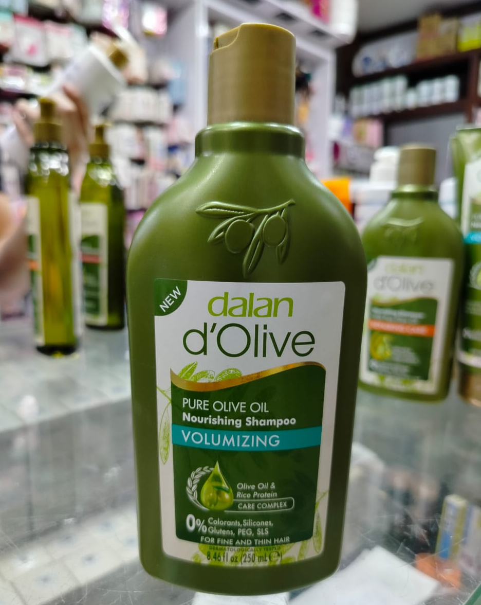 Dalan d'Olive Pure Olive Oil & Rice Protein Care Complex Nourishing & Volumizing Shampoo, 250 ml