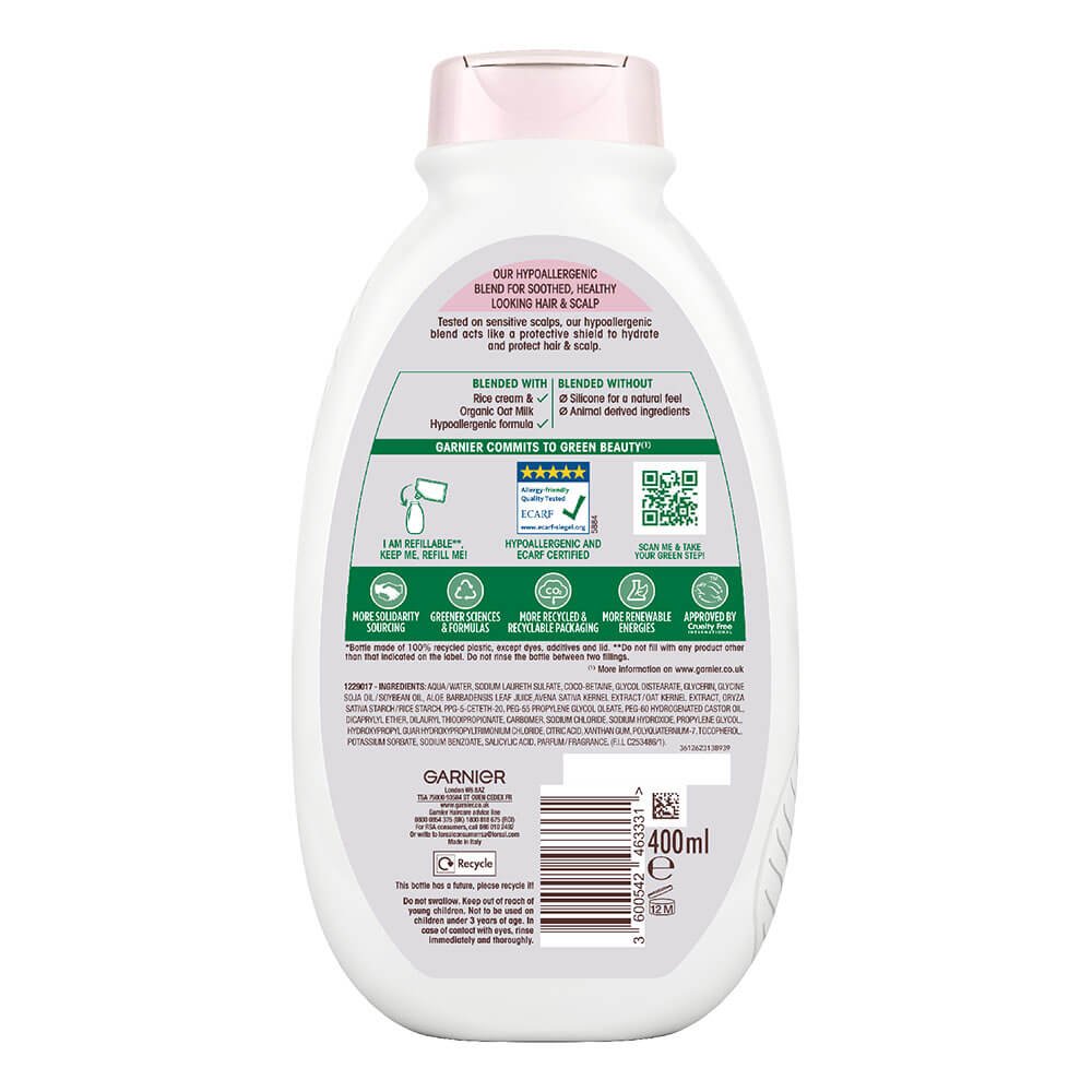 Garnier Ultimate Blends Oat Milk Shampoo, 400 ml