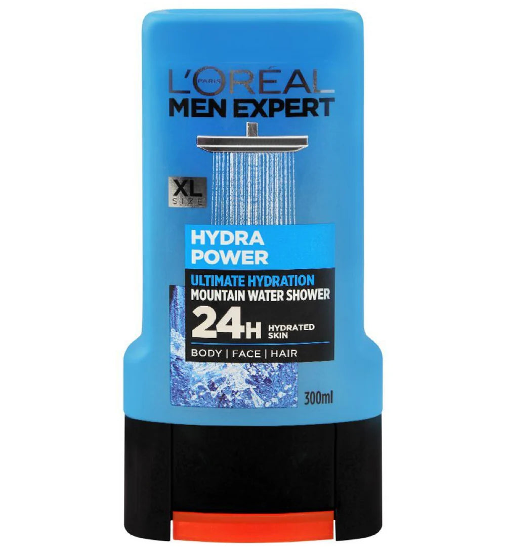 L'Oreal Paris Men Expert Hydra Power Ultimate Hydration Mountain Water Shower Gel, 300ml