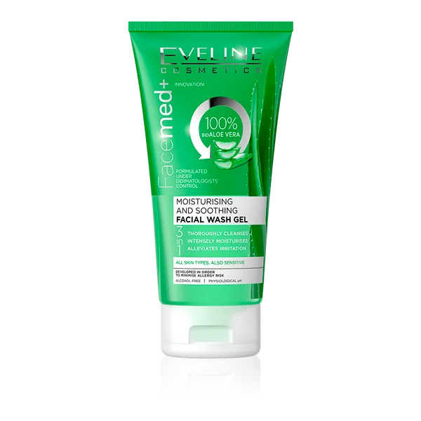 Eveline Facemed 100% Bio Aloe Vera Facial Wash 150ml in Pakistan – Hydrating & Soothing Cleanser