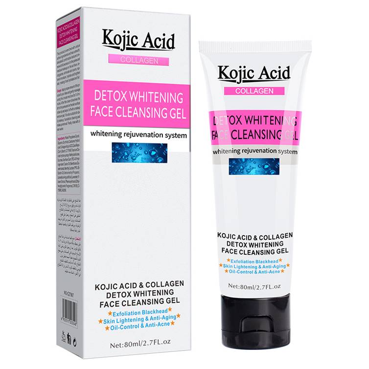 Kojic Acid Detox Whitening Face Cleansing Gel, 80 ml