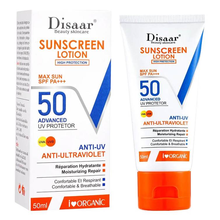 Disaar Sunscreen Lotion Advanced UV Protector SPF 50, 50 ml