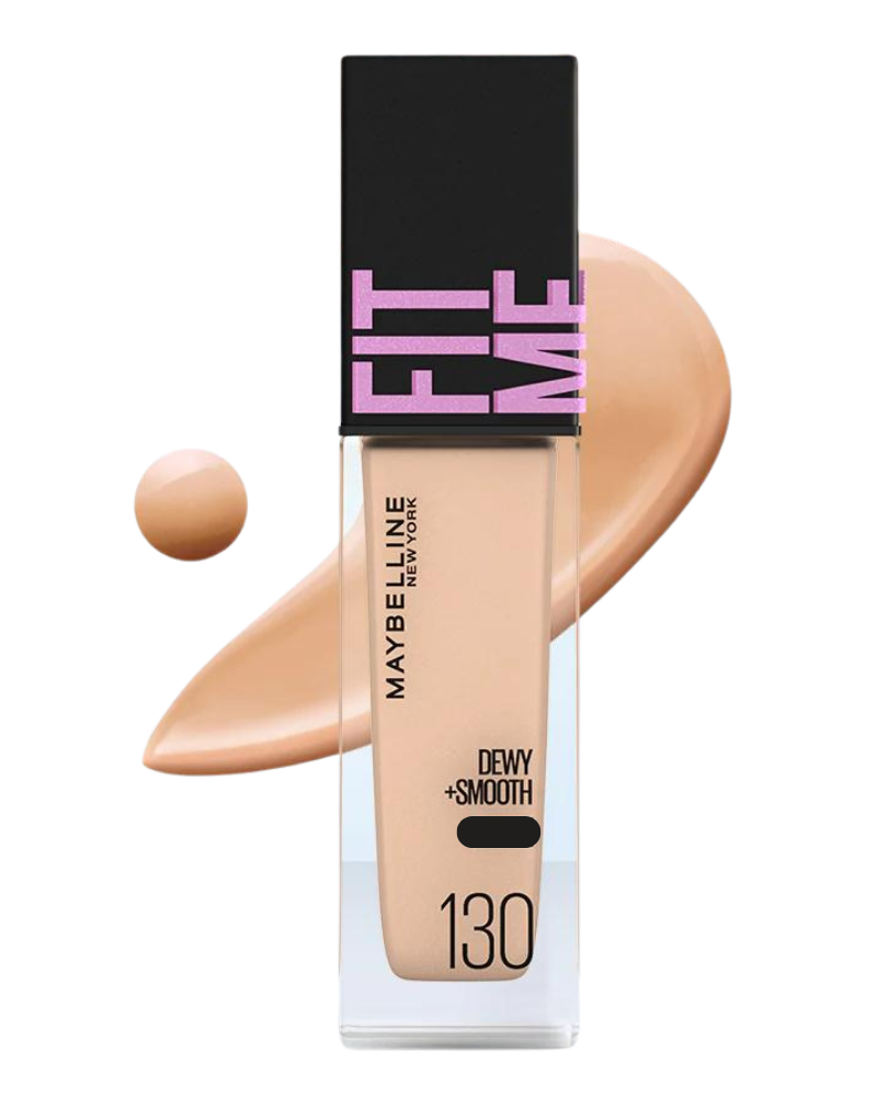 Maybelline Fit Me Dewy + Smooth Liquid Foundation SPF 18 – 130 Buff Beige