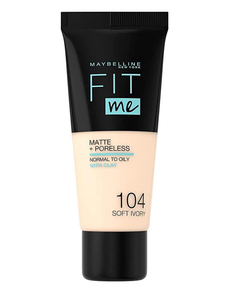Maybelline Fit Me Matte + Poreless Liquid Foundation SPF 22 – 104 Soft Ivory (30ml)