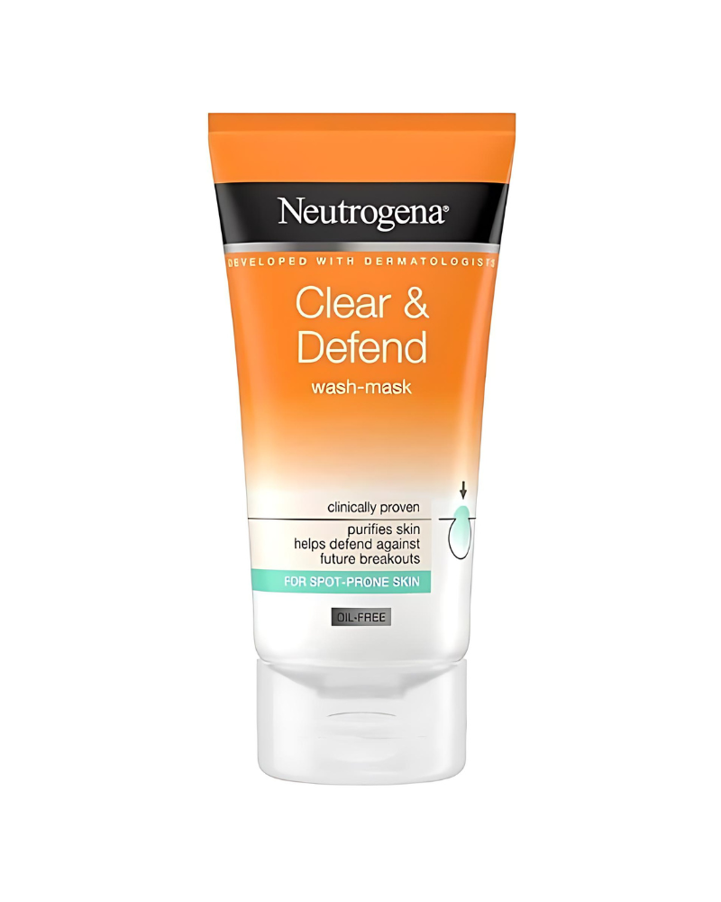 Neutrogena Clear & Defend Oil-Free Wash-Mask 150ml in Pakistan – Anti-Acne Dual Action Cleanser