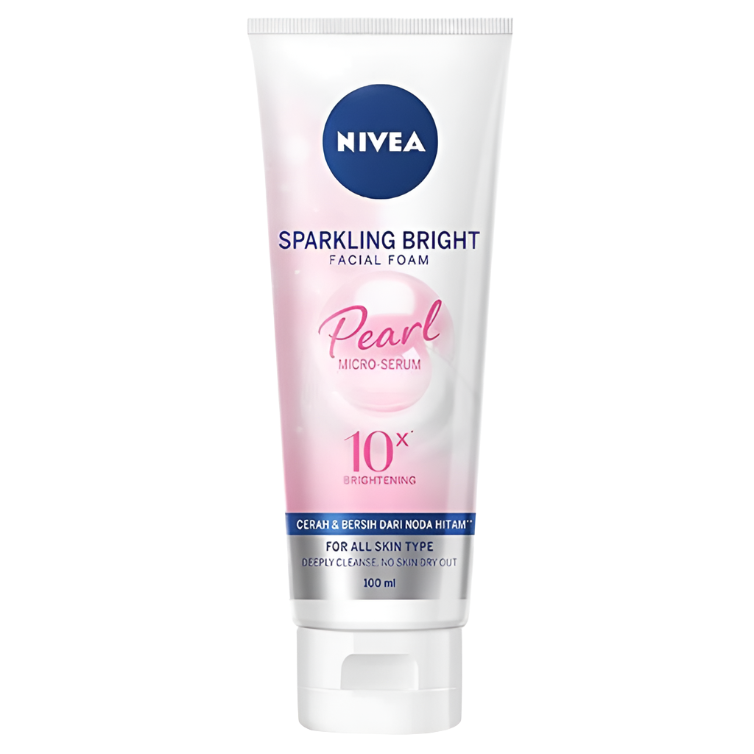 Nivea Sparkling Bright Facial Foam 100ml in Pakistan – Brightening Cleanser with Pearl Micro-Serum

