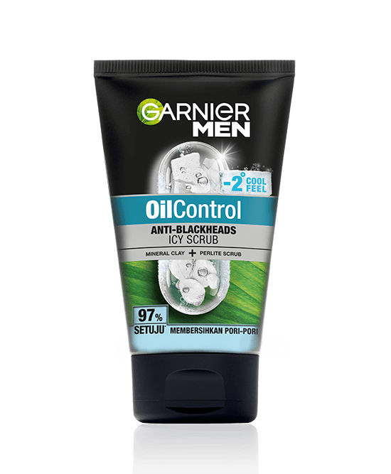 Garnier Men Oil Control Anti-Blackheads Icy Scrub, 100ml