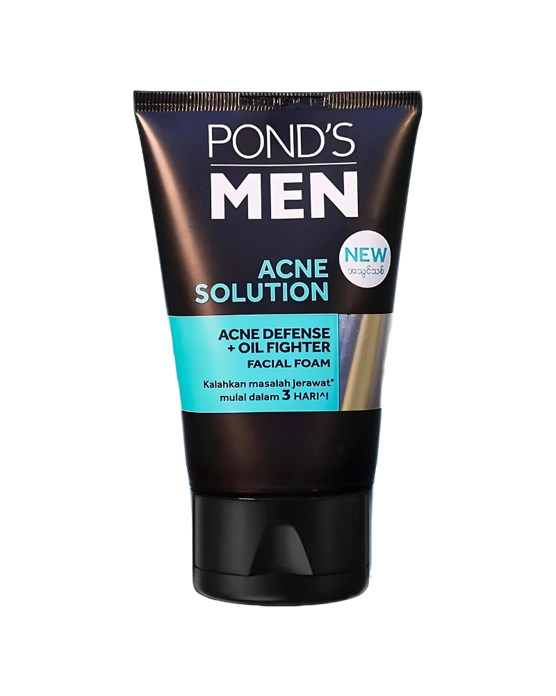 Pond’s Men Acne Solution Acne Offense + Oil Fighter Facial Foam 100ml in Pakistan – Men’s Face Wash for Acne and Oil Control

