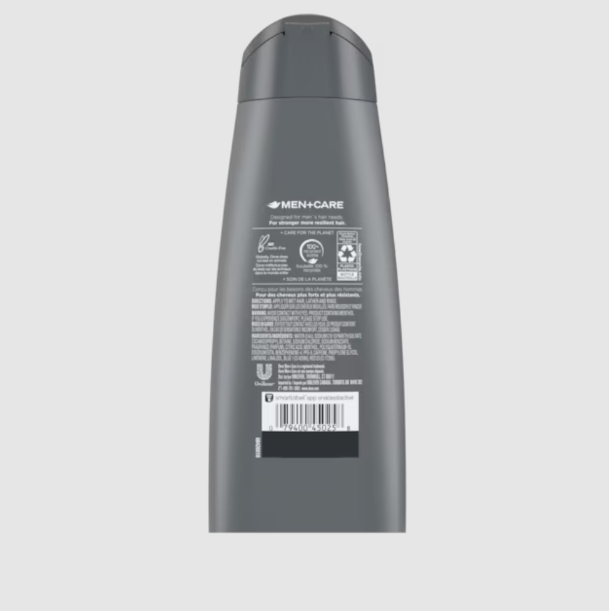 Dove Men+Care Cooling Relief Cleansing Shampoo, 603 ml