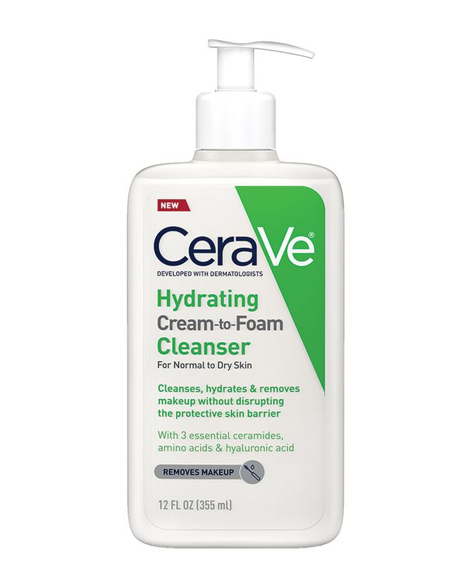 CeraVe Hydrating Cream-to-Foam Cleanser, 355 ml