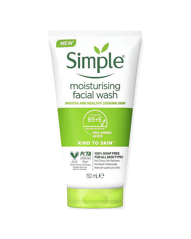 Simple Kind to Skin Moisturizing Facial Wash 150ml in Pakistan – Gentle Hydrating Cleanser for All Skin Types